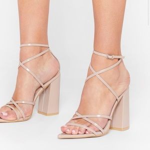 Nasty Gal Lace up Heels, never worn